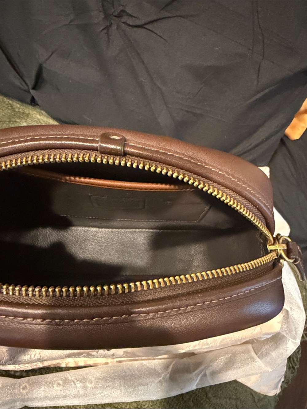 Coach Brown Signature Canvas Turnlock Crossbody - Picture 3 of 5